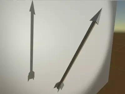 Simple arrow model Free low-poly 3D model