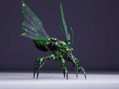 Sci-Fi Insect Mosquito Low-poly 3D model