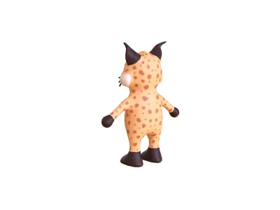 High-Quality 3D Cute Lynx for Games Low-poly 3D model
