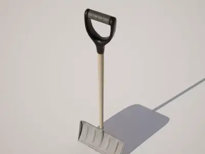 Snow Shovel Low-poly 3D model