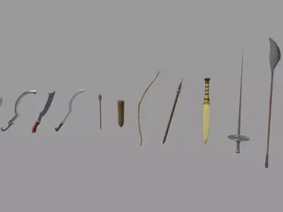 Old Weapons Pack 01 Low-poly 3D model