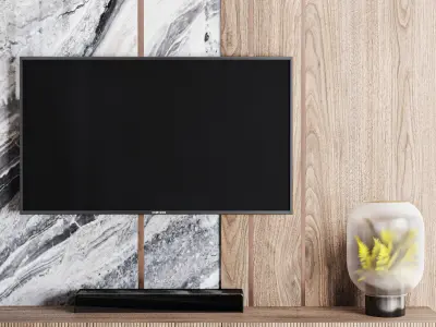 TV Wall 04 3D model