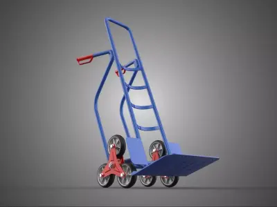 SIX WHEEL STAIR CLIMBING CLIMBER HAND TRUCK BARROW TROLLEY CART 3D model
