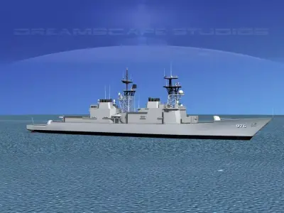 Spruance Class DD976 USS Merrill 3D model