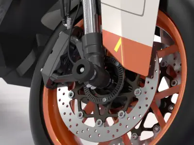 motorcycle wheels - rotobox bullet style 3D model