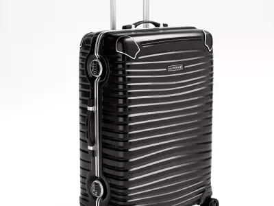 Modern Travel Suitcase Low-poly 3D model