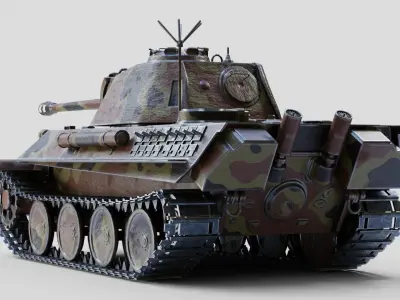 Panther GameReady tiger tank 3D model