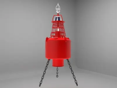Buoy for ship coordination 3D model