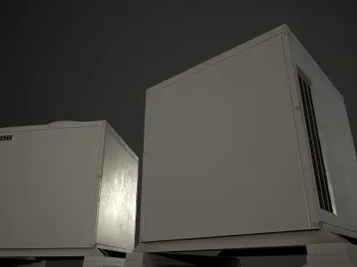 External air conditioner Box Low-poly 3D model