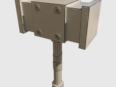 Fantasy Hammer Low-poly 3D model shop