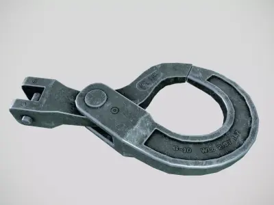 Industrial Hook Low-poly 3D model purchase