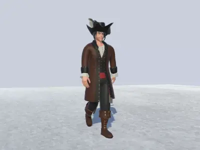 Pirate 1 Avatar  Low-poly 3D model