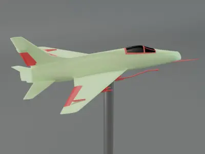 f100 Super Sabre 3D print model