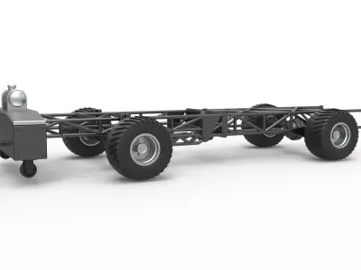Chassis of 4wd pulling truck Scale 1 to 25 3D print model
