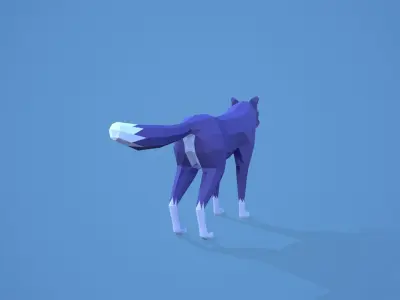 Wolf Low-Poly Low-poly 3D model