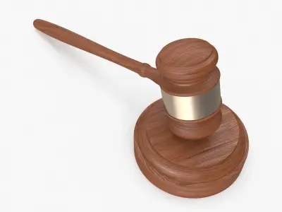 Gavel wooden 3D model