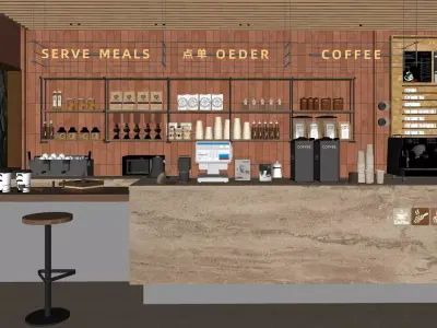 coffee shop coffee bar 3D model