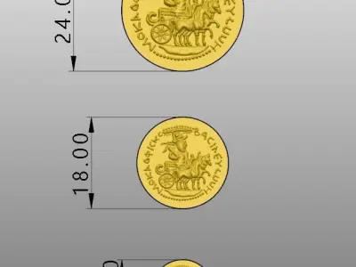 Coin pendant Free 3D model purchase