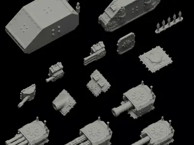 Kaos Modular Tank 3D print model
