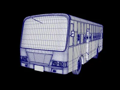 Bus Model with Texture 3D model