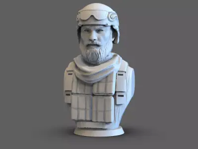 Soldier Bust 3D print model