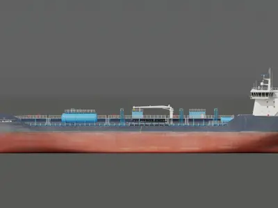 Chemical Atlantik Tanker Low-poly 3D model