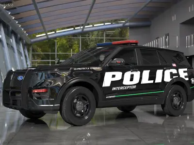  Ford Police Interceptor Utility Hybrid 2020 AWD Rigged 
