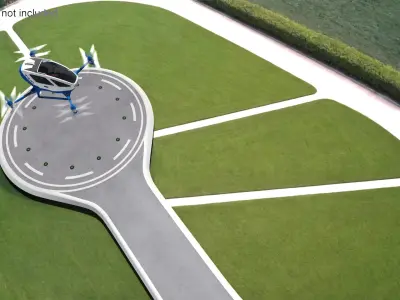 Air Taxi Ports Collection 3D model