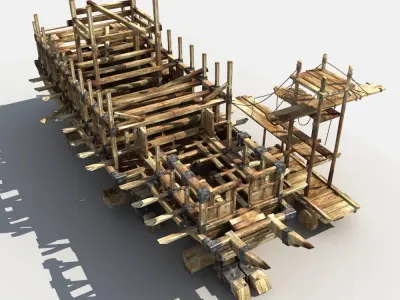 Ship is being Built 3D model