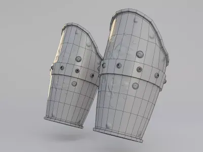 Roman Vambrace Manica Arm Guard Low-poly 3D model