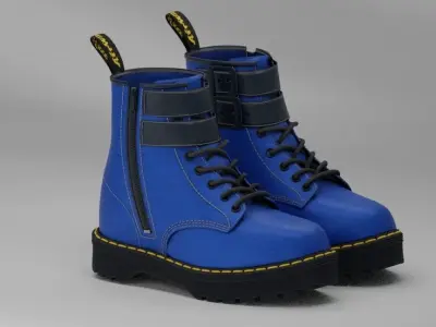 Dr Martens Buckle Boot 3D model