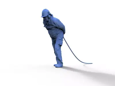 Rico D man with hose 3D print model