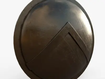 Spartan shield Low-poly 3D model purchase