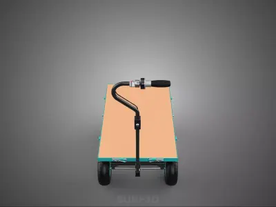 ELECTRIC FLATBED PLATFORM TROLLEY UTILITY CART WAGON TRUCK DOLLY 3D model
