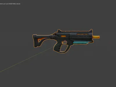 Realistic 3D Handgun  Low-poly 3D model