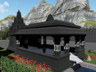 indian hindu temple 3d modal 3D model purchase