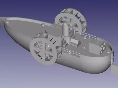 Electric powered steamer 3D print model