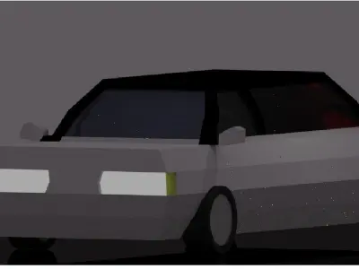 Low-Poly Limo car Free low-poly 3D model