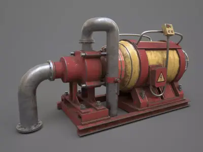 Abandoned WaterPump 3D model