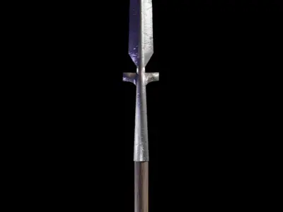 Basic Spear Low Poly Low-poly 3D model