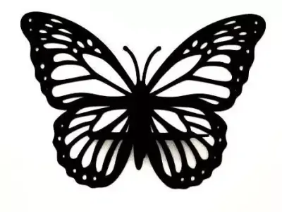 Butterfly Wall Decor Shelf 3D model