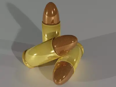 9x19mm Round 3D model