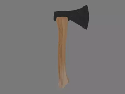 Low Poly Lumberjack Ax Free low-poly 3D model