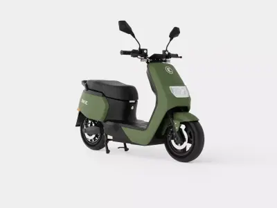 Matte Green Scooter Low-poly 3D model