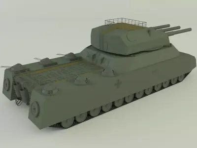 landkreuzer p1000 ratte tank 3D model