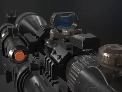 m4a4 Carbine Low-poly 3D model purchase