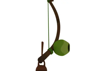 Fishing rod 3D model 2