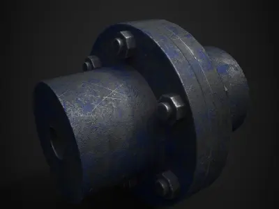 MACHINE COUPLING LOWPOLY GAME ASSET Low-poly 3D model