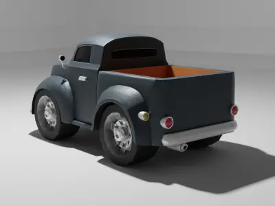 Cartoon  Pick-Up  3D Low-poly 3D model