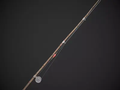 Fishing Pole Low-poly 3D model purchase